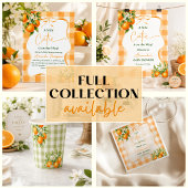 Gingham Een Klein Schattig Oranje Babyfeest Romper