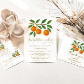 Een klein Sinaasappel Baby shower Servet