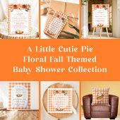 Een beetje Cutie Pie Herfst Thema Baby shower Acht Wandkleed