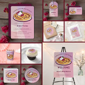 Een beetje Cutie Pie Minimalistische Paarse Baby s Papieren Bordje