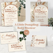 Neutrale Waterverf Little Dumpling Bao Baby shower Bedankdoosjes