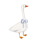 Baby shower goose blue ronde sticker