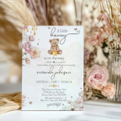 A Little Honey is on the Way Baby shower Invites Kaart