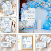 A Little Peanut is on the Way, Baby Shower Boy Bedankkaart