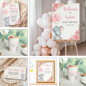 A Little Peanut is on the Way Elephant baby shower Bedankzakje