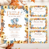 Herfst Olifant Pompoen Baby shower Dank u Bedankkaart