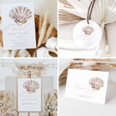 Schattigee kleine parel onder het Zee Baby shower  Informatiekaartje