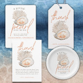 Een kleine Pearl Waterverf Seashell Baby shower Kaart