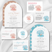 Blue Coastal Chic Seashell Etiket