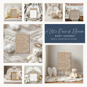 Heavenly Beige  Baby Food Challenge Game Sign Kaart