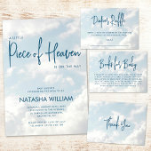 Piece of Heaven Baby shower Clouds Bedankkaart