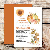 Herfst in liefde wit pompoen zonnebloem vrijgezell kaart