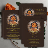 Een beetje pompoen Schattige Kawaii Glitters Baby  Kaart