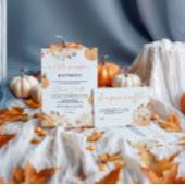 Een beetje Pompoen Herfst Baby shower Luier Raffle Informatiekaartje