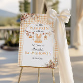 Custom Pompoen Meisje Modern Herfst Baby shower Poster