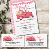 Een kleine pompoen onderweg bedankdoosjes