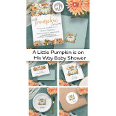 Een kleine pompoenherfst Herfst Floral Baby shower Kaart