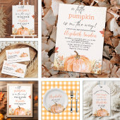 A Little Pumpkin Is on The Way, Fall Baby Shower Kaart
