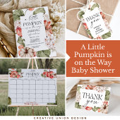 Een beetje pompoen Baby shower ronde Stickers