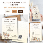 Een klein pompoen Boho Baby shower Bedankkaart