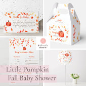 Kleine Herfst herfst baby shower met schattige sma Papieren Bordje