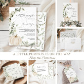 Advies en wensen Little Pumpkin Baby shower Informatiekaartje