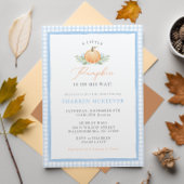 Een beetje pompoen is op de weg Baby shower uitnod Bedankkaart