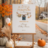 Adrressee Pumpkin Rustic Herfst Baby shower Poster