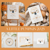 Een beetje pompoen rustieke Boho Herfst Baby showe Servet