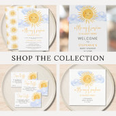 Zonnestraal Baby Shower Bedankt Cadeaulabel