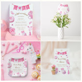 Een beetje lief roze Baby shower uitnodiging
