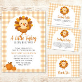A Little Turkey Baby Shower Thanksgiving Ronde Button 5,7 Cm