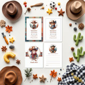 Mocha Mousse Rustiek Western Cowboy Baby shower Kaart
