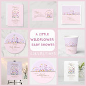 Een beetje wilde bloem modern delicaat Baby shower Kaart