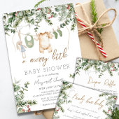 Een vrolijk beetje | Boho Boy Winter Baby shower Papieren Bordje