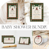 A Merry Little Baby Shower Teddy Bear Christmas Bedankkaart