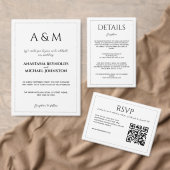 Modern light brown minimalist wedding RSVP kaartje (Personaliseer de collectie van deze zelfstandige maker.)