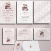 Nieuw hoofdstuk oude boeken baby shower bord blush blikjeskoeler