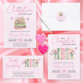 Waterverf Nieuwe Hoofdstuk Begint Baby Meisje Douc Bedankdoosjes