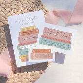 Een nieuw hoofdstuk | Hand getrokken verhalenboek  Bedankkaart