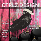 Roze en Ivoren Gotische Kraai Vakantie Theedoek