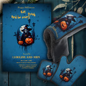 Een spookachtige Halloween scene Stropdas