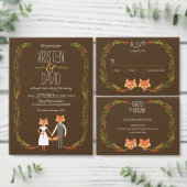 Whimsical Woodland Vossen bruiloft Save the Date (Personaliseer de collectie van deze zelfstandige maker.)