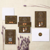 Whimsical Woodland Vossen bruiloft Save the Date (Personaliseer de collectie van deze zelfstandige maker.)