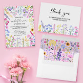 Little Wildflower Spring 1st Birthday Garden Party Kaart