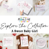 Een lief baby meisje Baby shower die mama het best Kaart