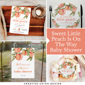 Sweet Peach Baby shower Tante Button