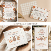 Little Pumpkin Herfst Baby shower Display Shower Informatiekaartje