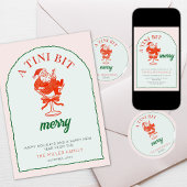 A Tini Bit Merry Christmas Santa Claus Glas Ornament