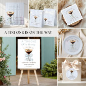 A tini One Espresso Martini Baby Shower Wandkleed
